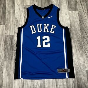 SIZE LARGE NIKE ELITE DUKE UNIVERSITY BLUE DEVILS #12 NCAA BASKETBALL JERSEY